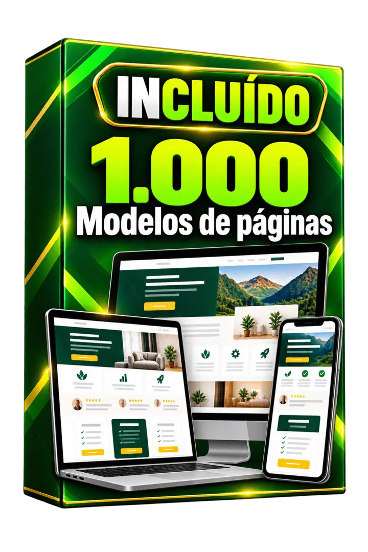 Bônus incluído: 1.000 modelos de páginas